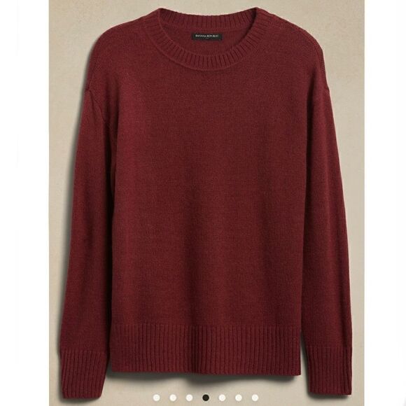 BANANA REPUBLIC Essential Crew Neck Sweater, Black, Size Medium - Picture 7 of 11